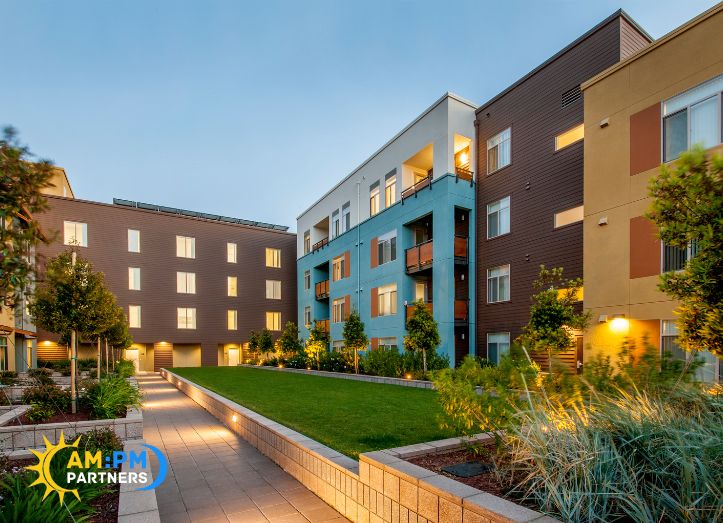 An apartment complex with new features to increase rental income